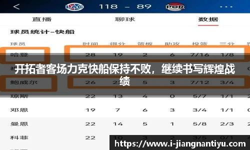 开拓者客场力克快船保持不败，继续书写辉煌战绩
